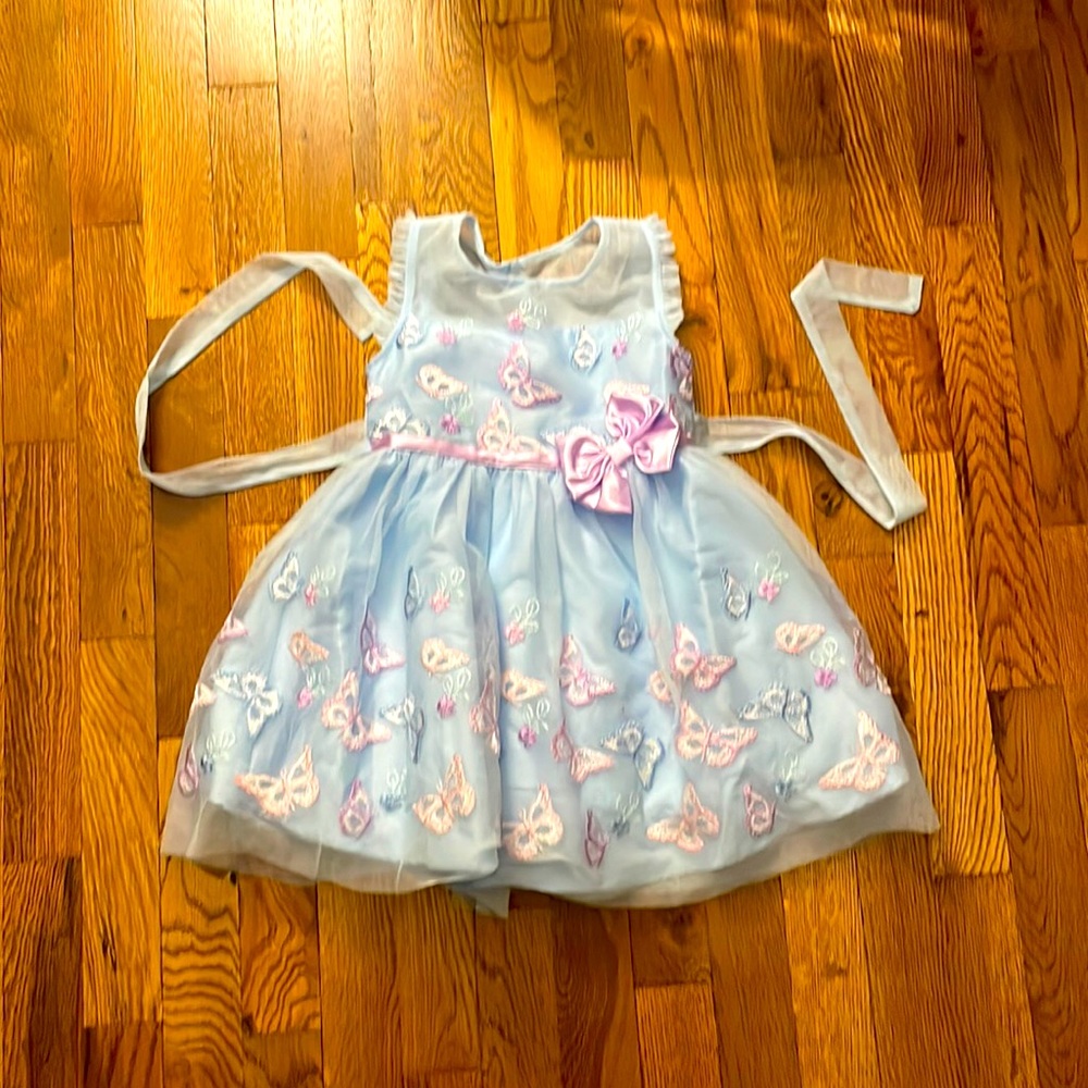 3T girls embroidery and tulle butterfly dress